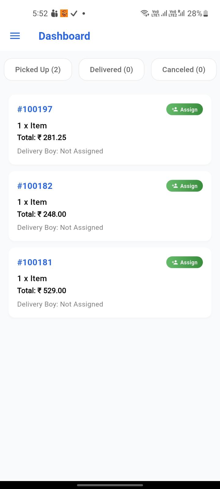 Admin app ui