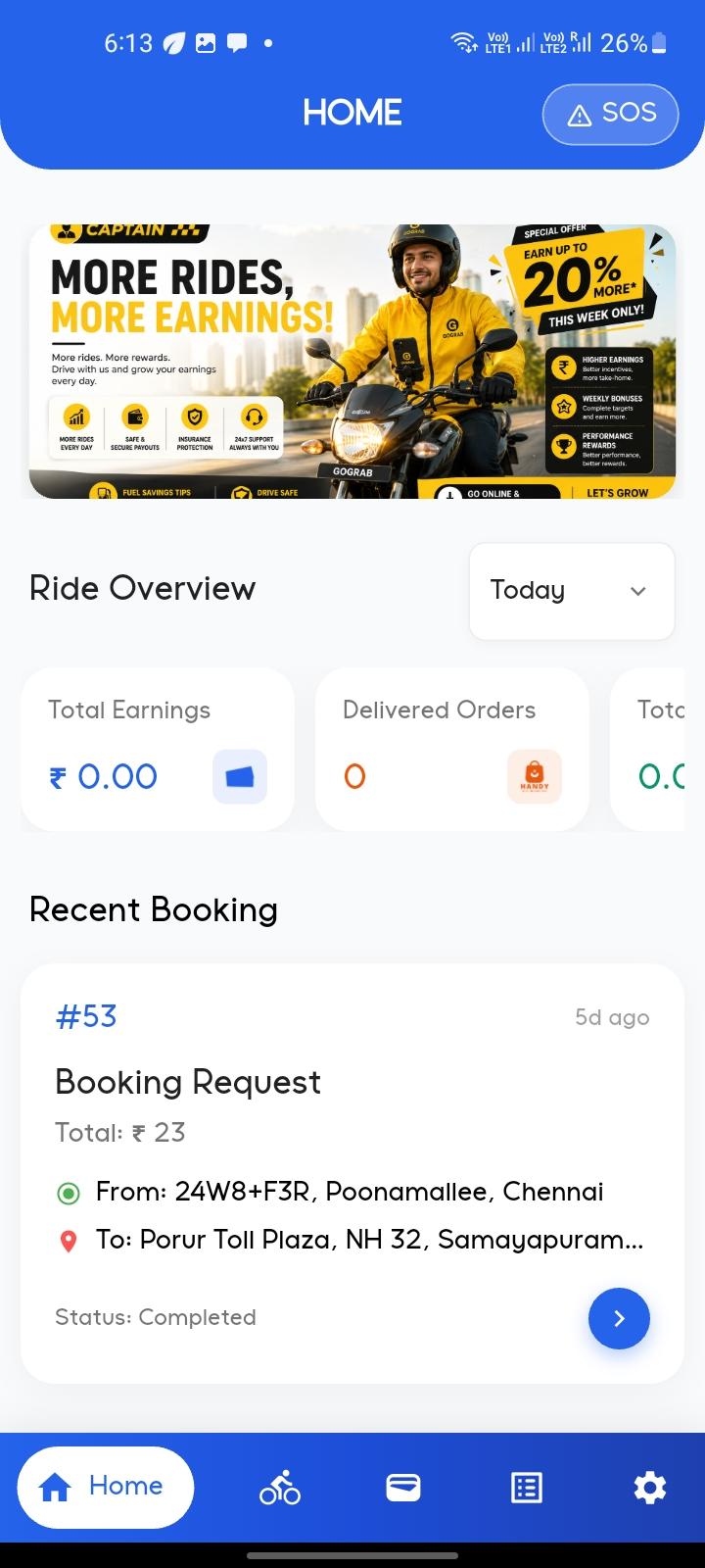 Captain app ui